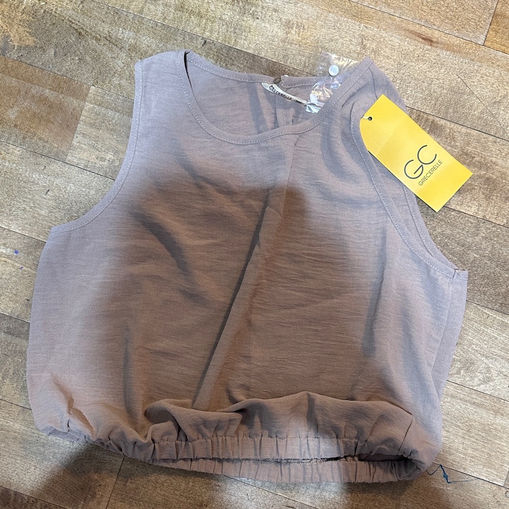 GC Casual Women's Taupe Crop Top